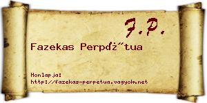 Fazekas Perpétua névjegykártya